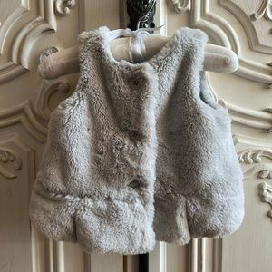 toddler faux fur vest 6-12 months
